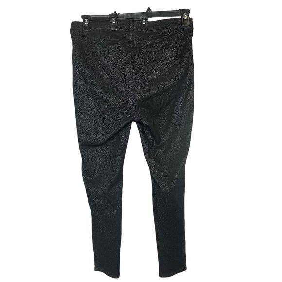 Torrid Premium Sky High Black Sparkle Shimmer Skinny Crop Jeggings Size 16 Short - Picture 2 of 13